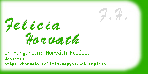 felicia horvath business card