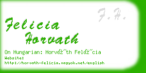felicia horvath business card